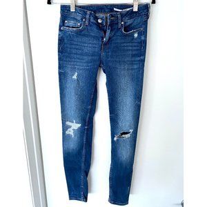 Zara Woman Distressed Skinny Jeans - Size 4